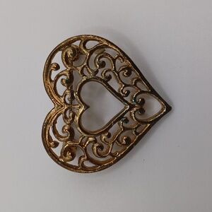 Vintage Open Heart Brooch